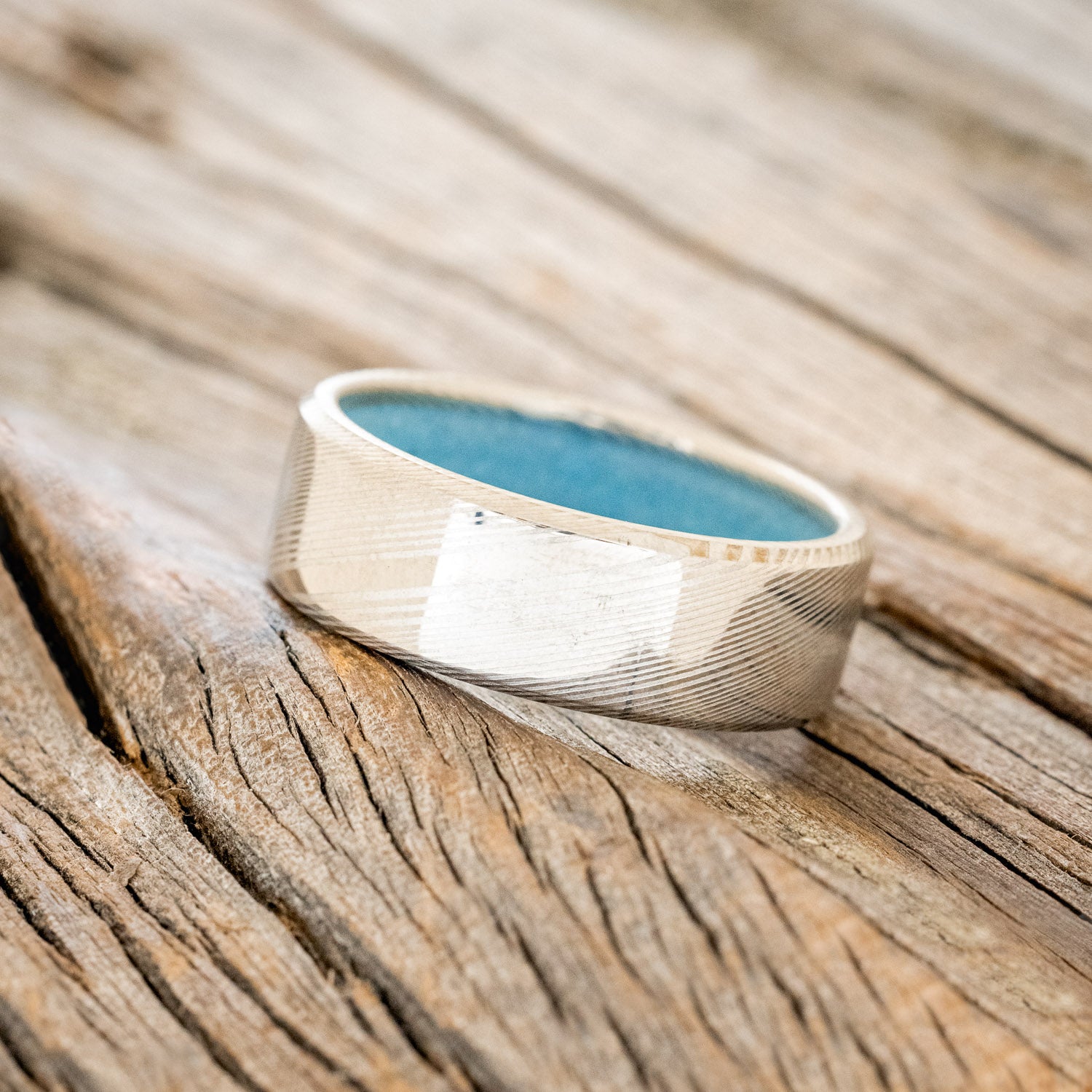 TURQUOISE LINED WEDDING BAND-27