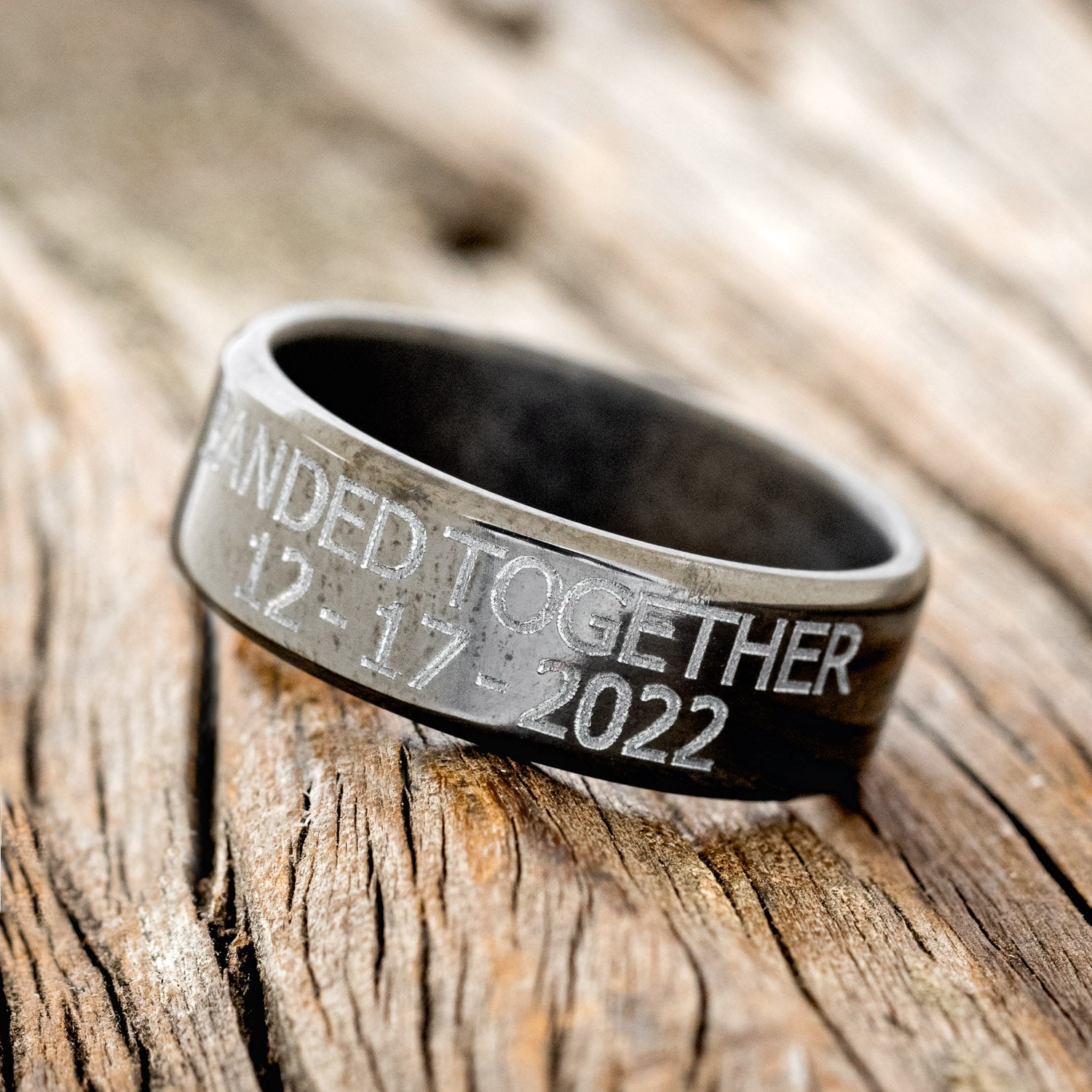 CUSTOM ENGRAVED "DUCK BAND" WEDDING RING-7