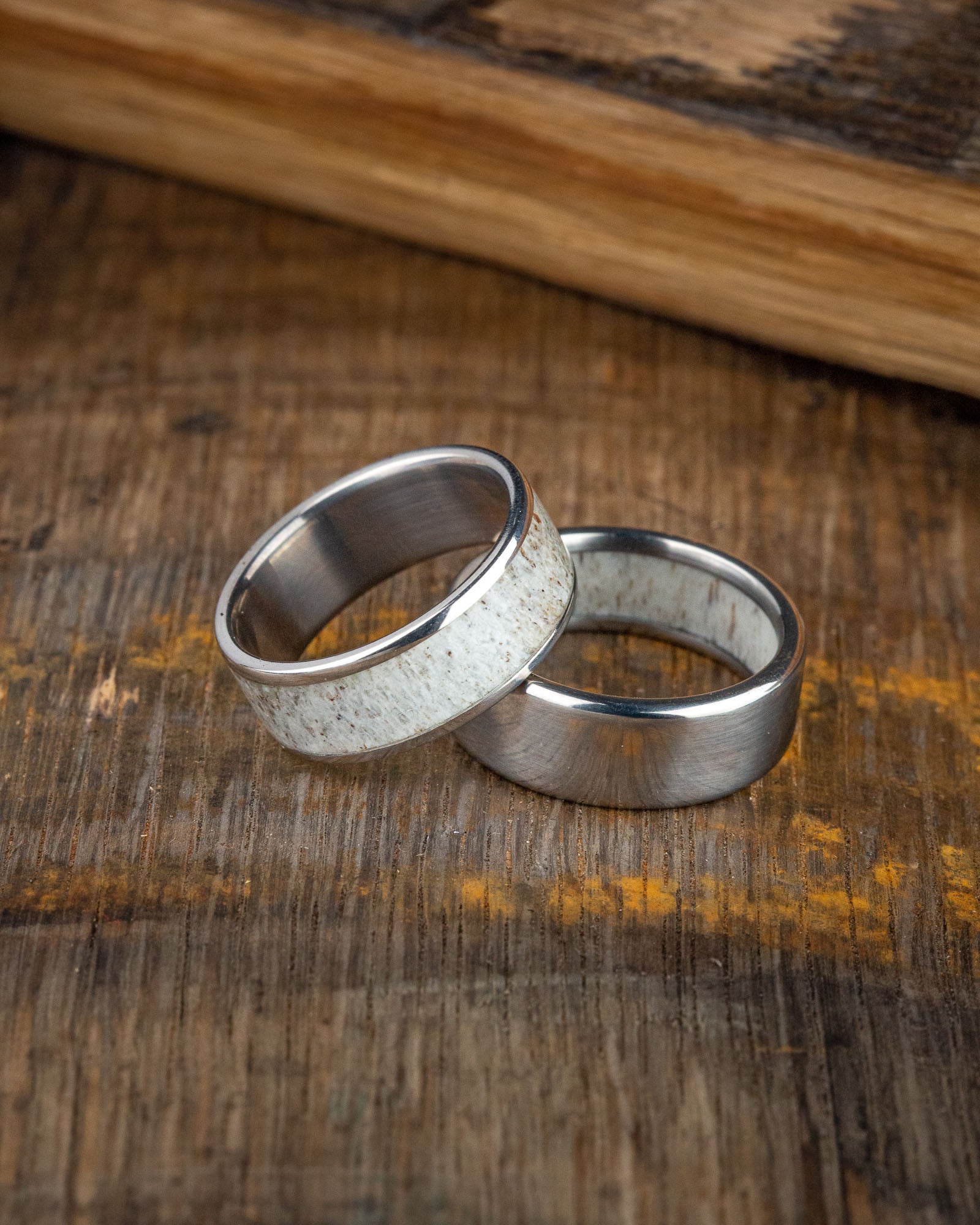 ANTLER LINED WEDDING BAND-13