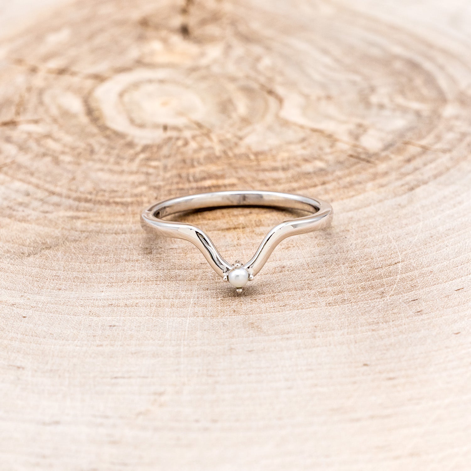 "BIANCA" - BRIDAL SUITE - KITE CUT TURQUOISE ENGAGEMENT RING WITH PEARLS & DIAMOND ACCENTS-27