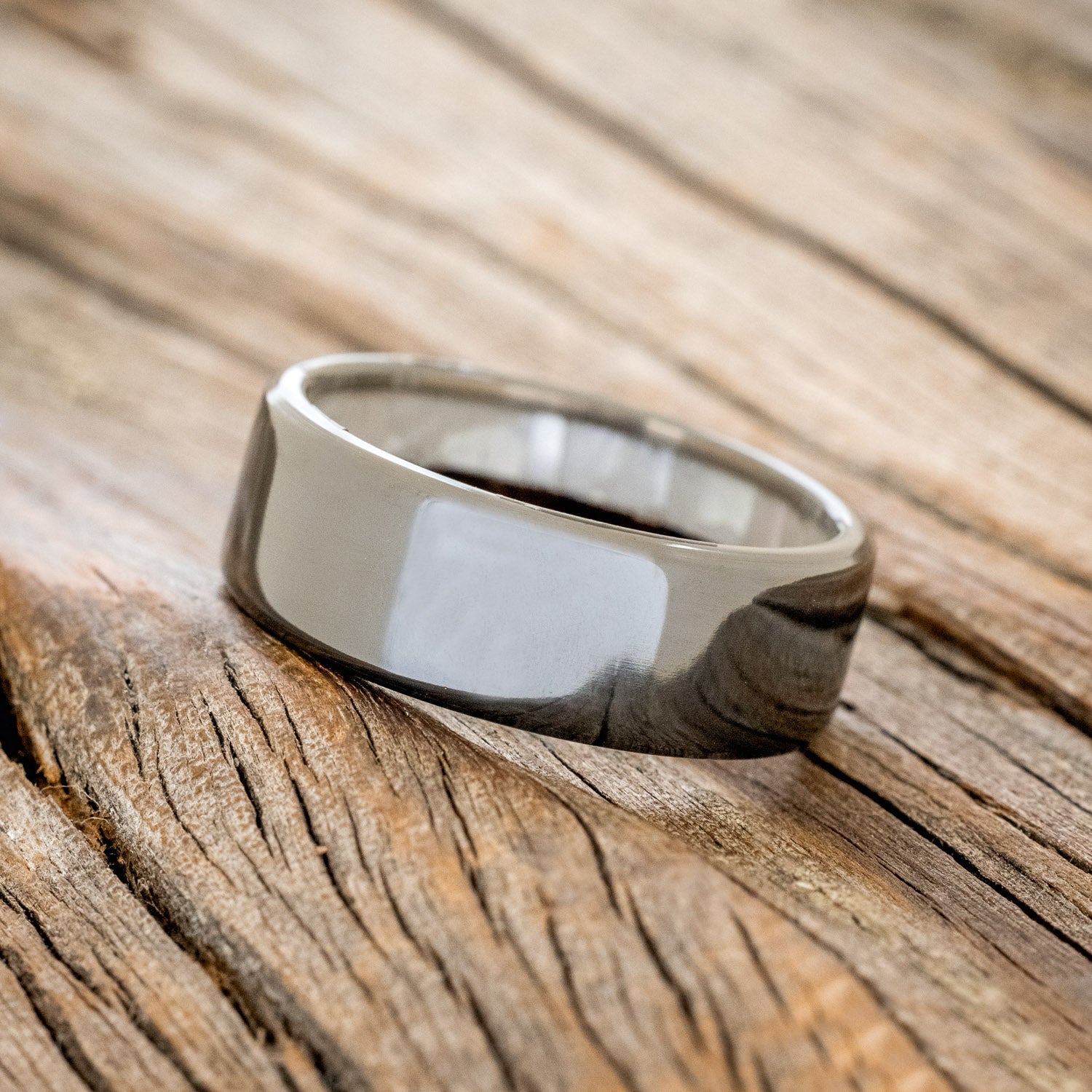 MOTHER OF PEARL & IRONWOOD WEDDING RING-5