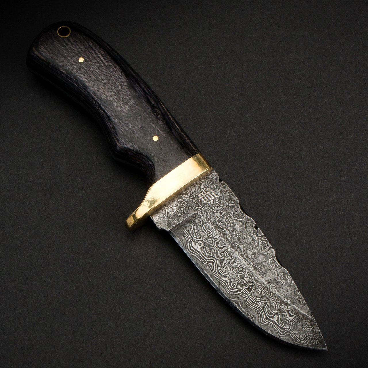 "JIM BAKER" - HANDMADE DAMASCUS STEEL SKINNER KNIFE by Forseti Steel™-4