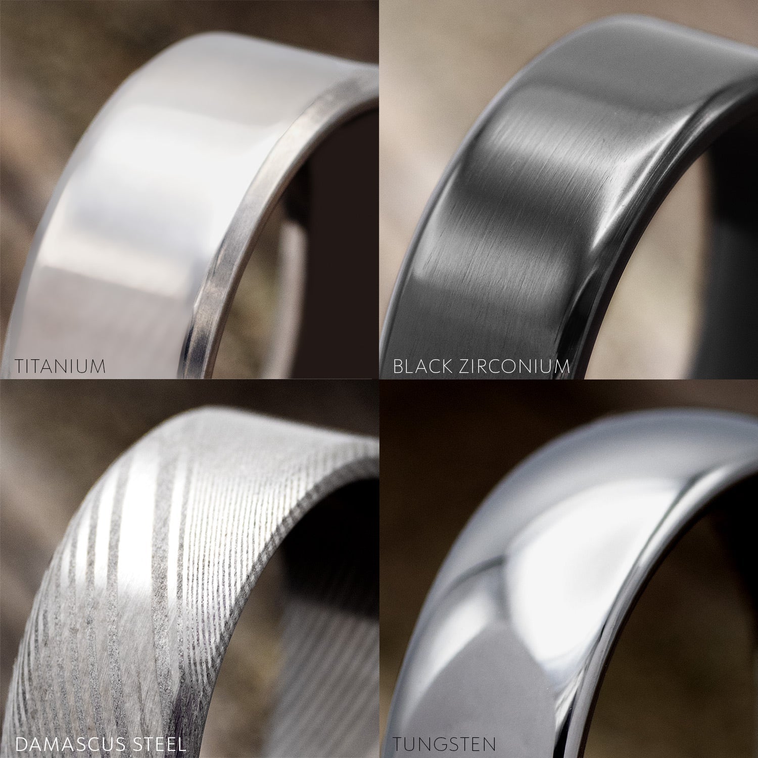 "FLYNN" - ELK TOOTH & CHARRED WHISKEY BARREL OAK WEDDING RING WITH WHISKEY BARREL LINED BAND-7