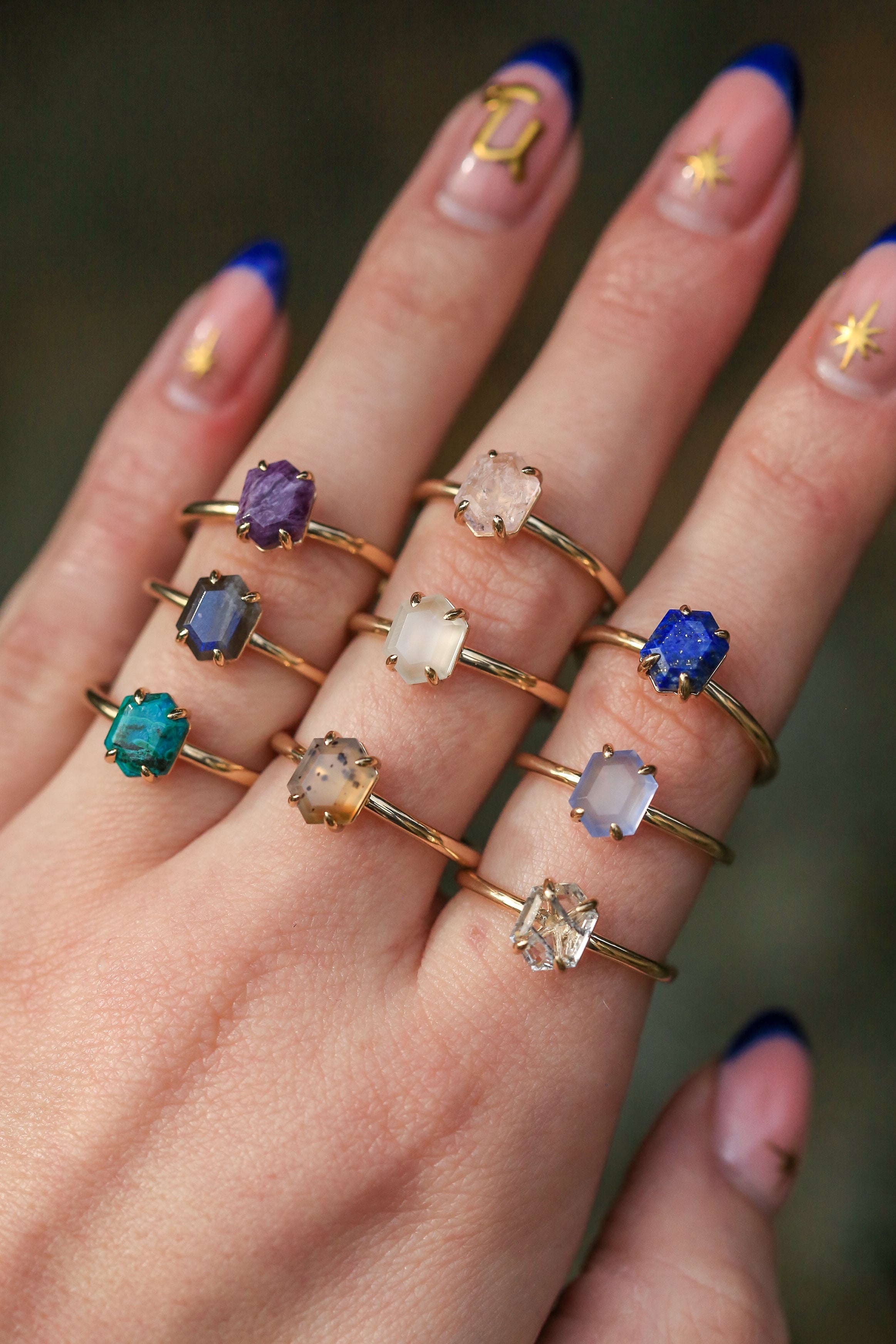 "AURUM" - ROSE QUARTZ SOLITAIRE ENGAGEMENT RING-9