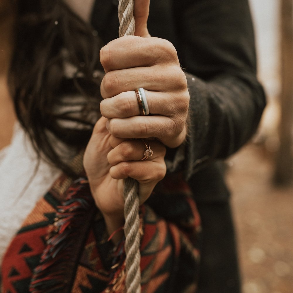 "FRENCHY" - OVAL MORGANITE ENGAGEMENT RING WITH DIAMOND HALO-18