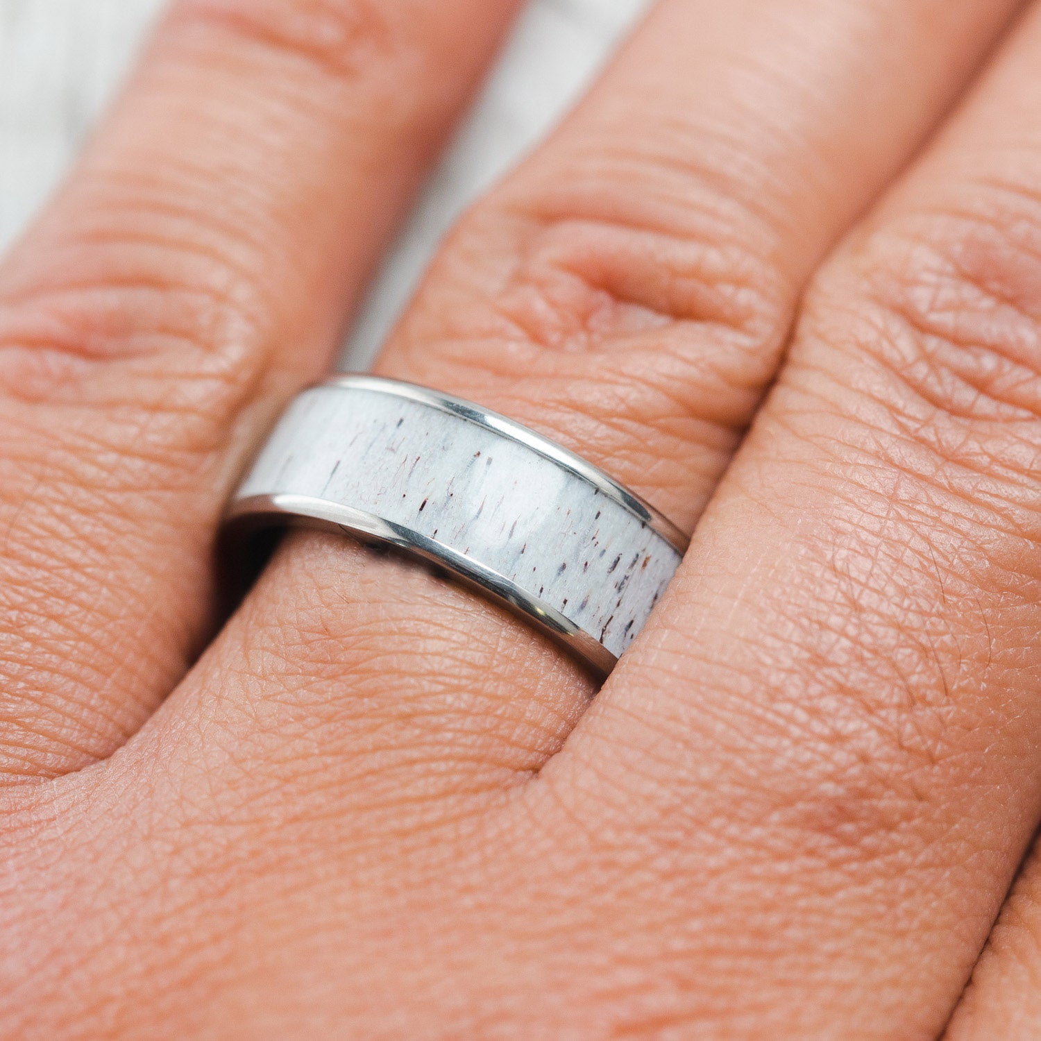 "RAINIER" - ANTLER WEDDING BAND-32