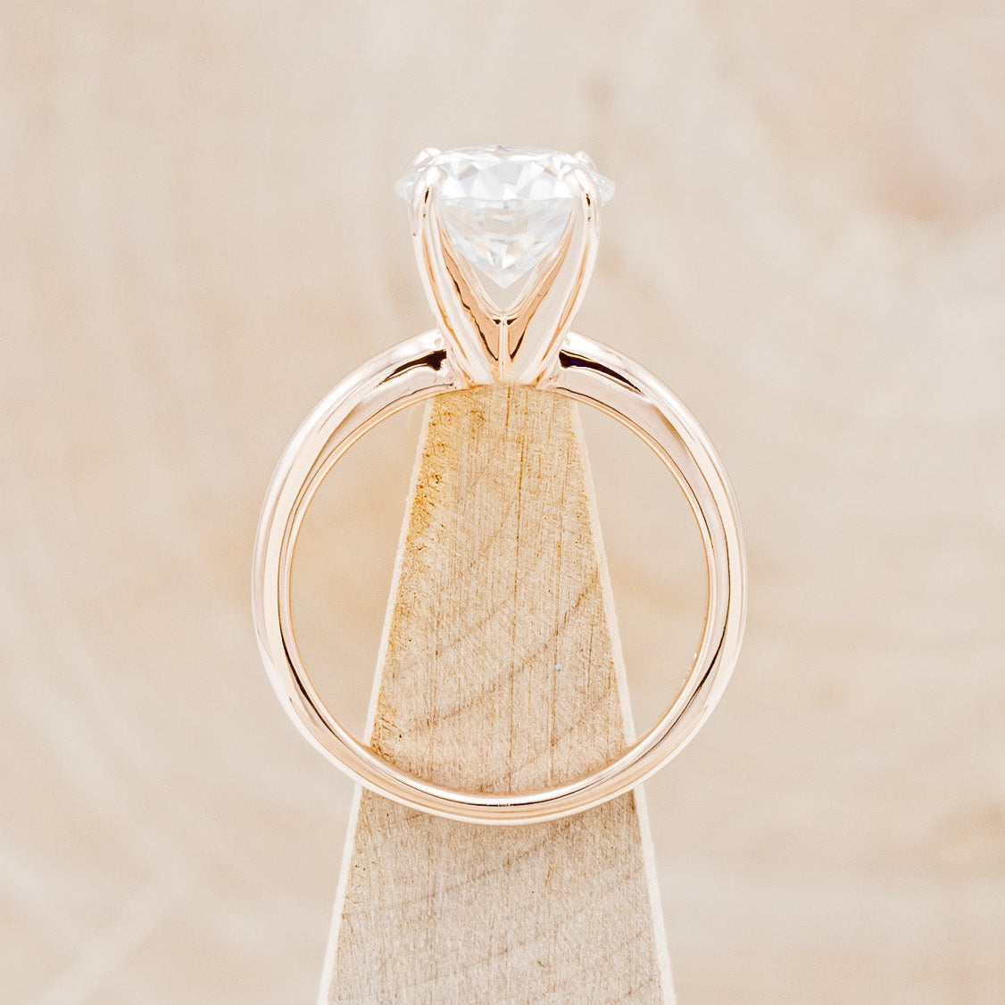 4 PRONG ROUND CUT MOISSANITE SOLITAIRE ENGAGEMENT RING-6