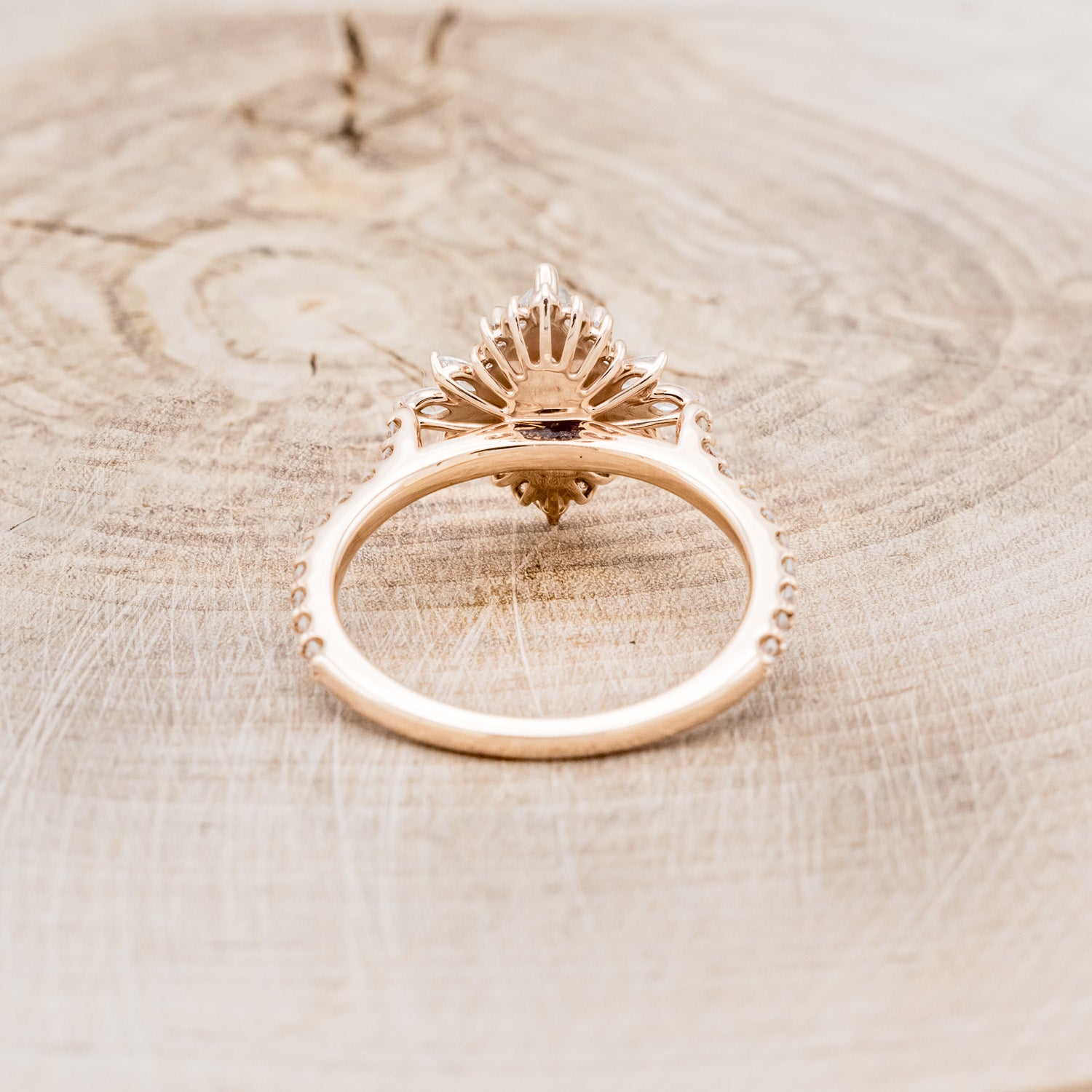 "FRITZI" - MARQUISE CUT MOISSANITE ENGAGEMENT RING WITH DIAMOND ACCENTS-5