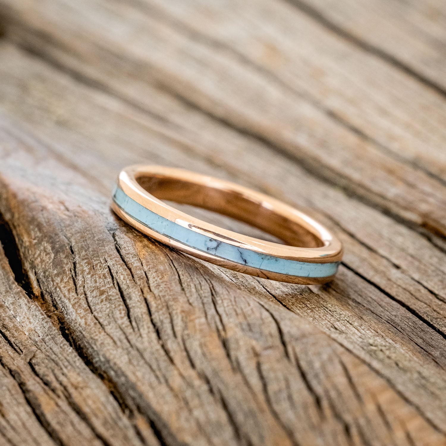 "ETERNA" - TURQUOISE & BLACK MATRIX TRUSTONE STACKING BAND-9