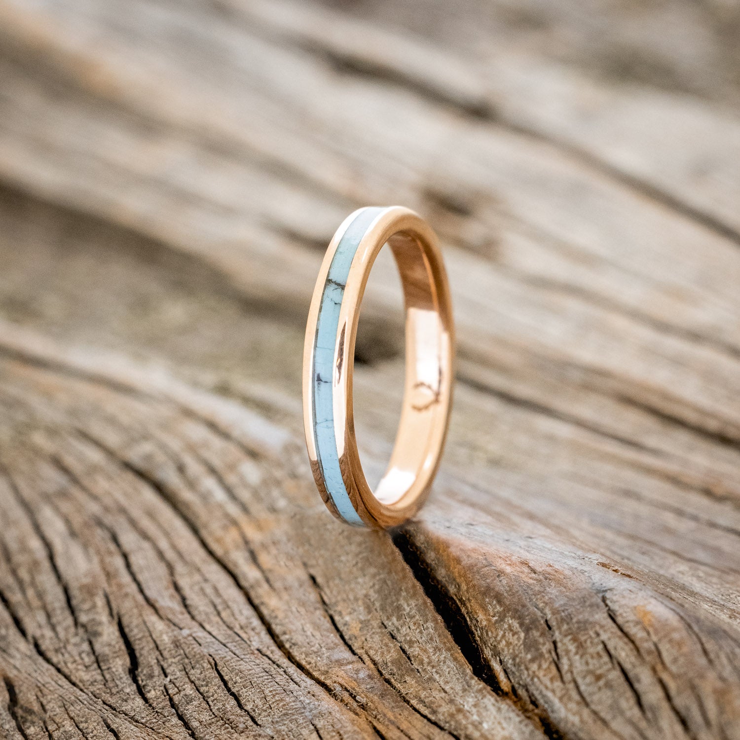 "ETERNA" - TURQUOISE & BLACK MATRIX TRUSTONE STACKING BAND-7