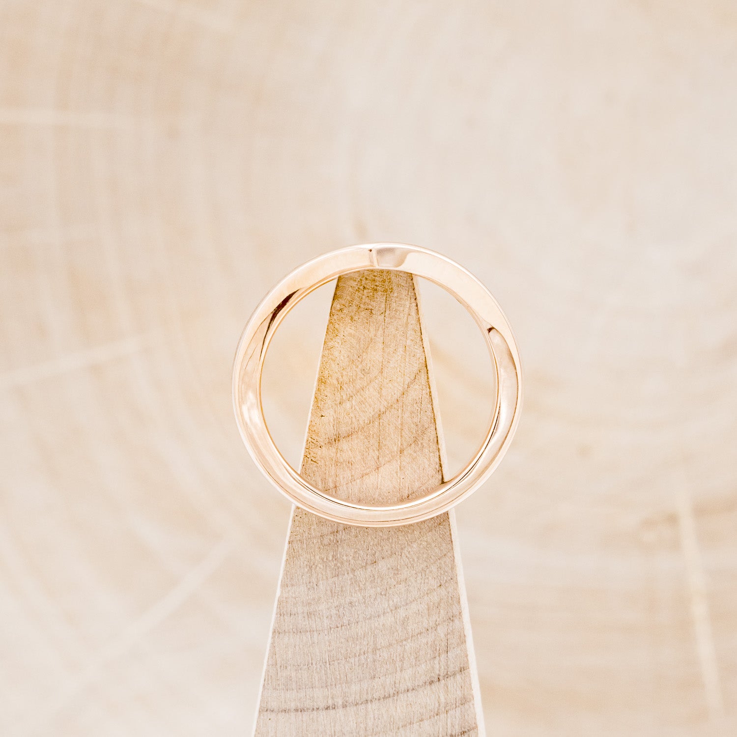 "KIDA" - ANTLER & GOLD NUGGET INLAY WEDDING BAND-6