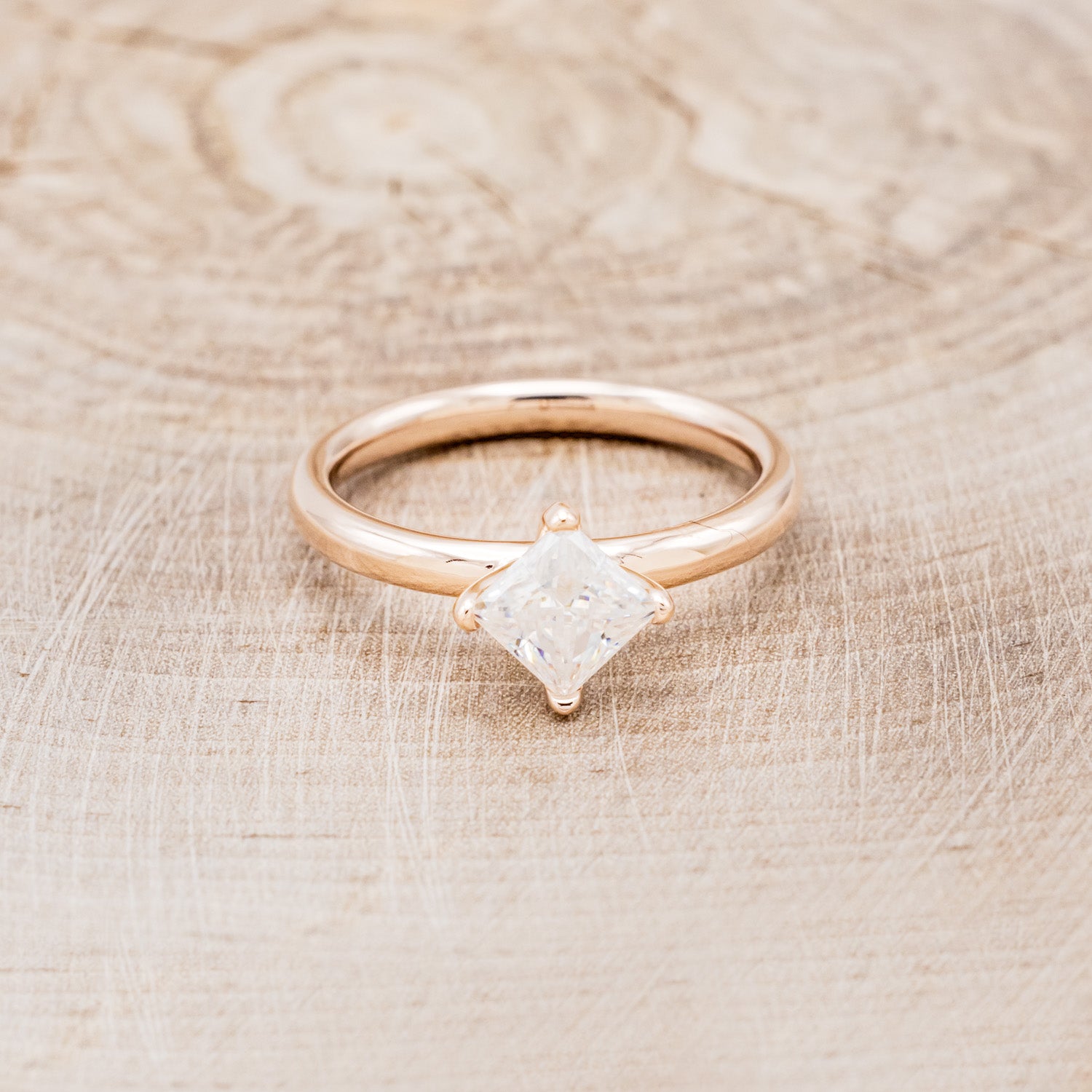 PRINCESS CUT MOISSANITE SOLITAIRE ENGAGEMENT RING-4