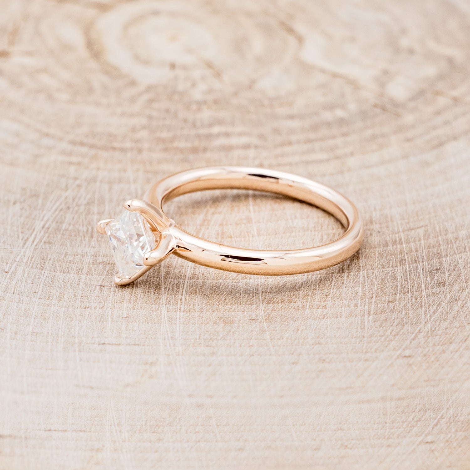 PRINCESS CUT MOISSANITE SOLITAIRE ENGAGEMENT RING-3