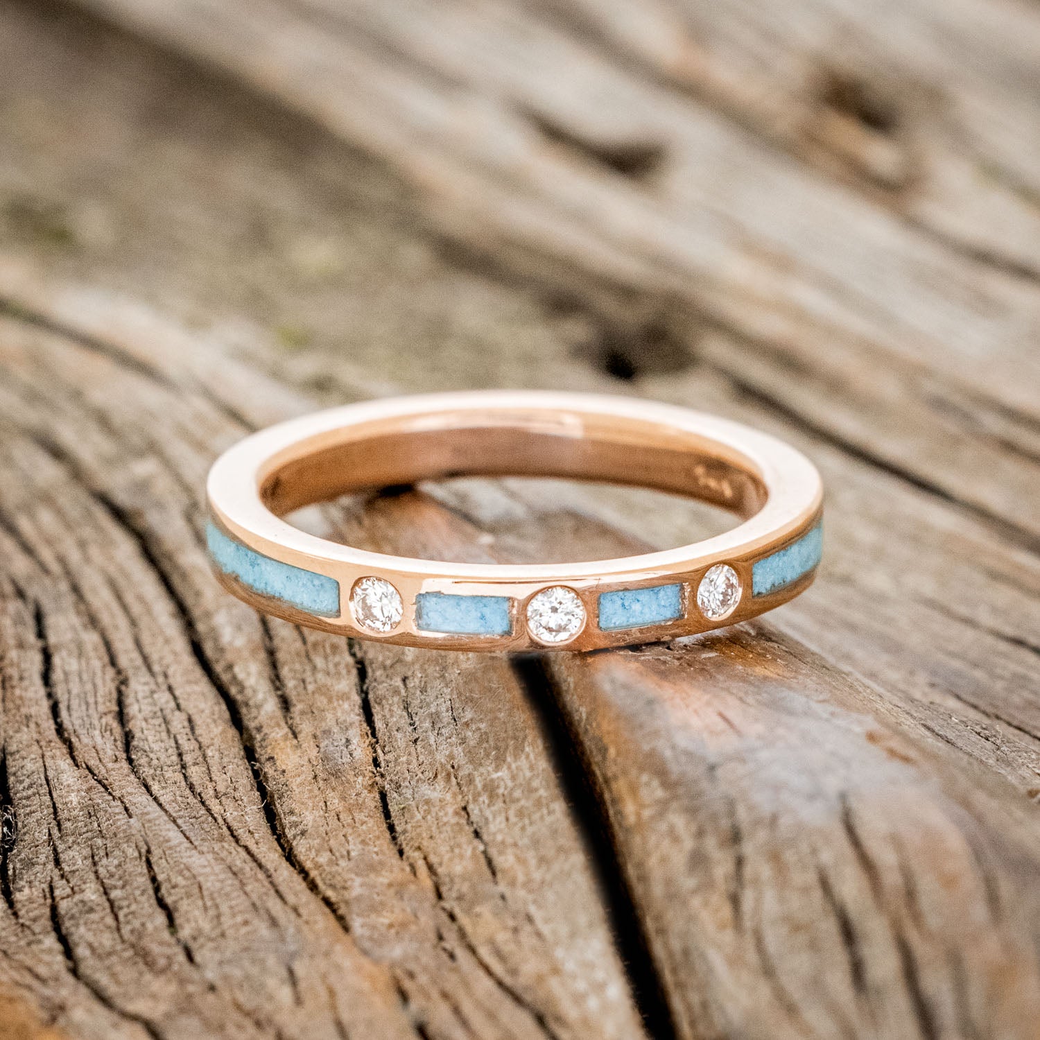 TURQUOISE & DIAMONDS STACKING BAND-3