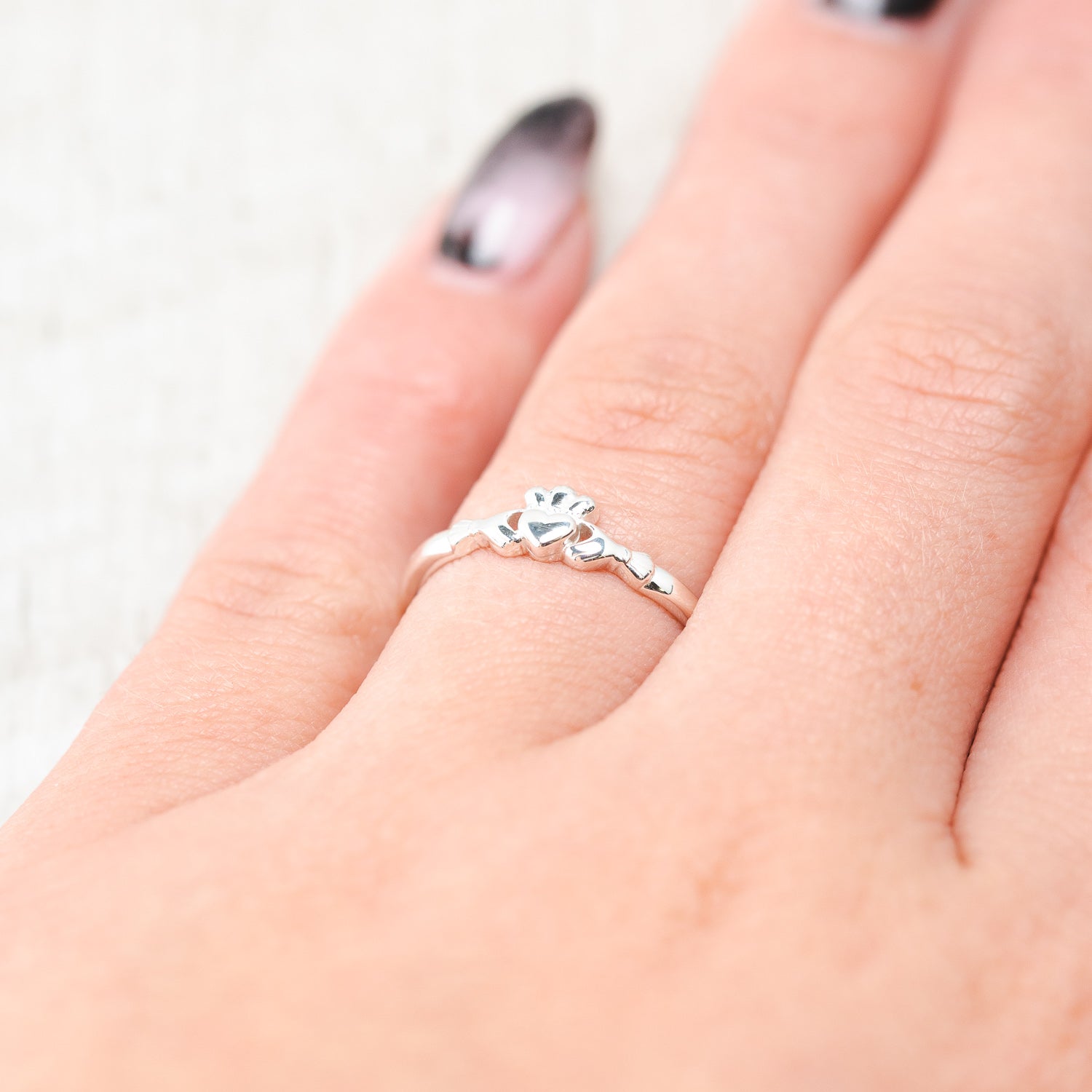 SILVER CLADDAGH RING-7