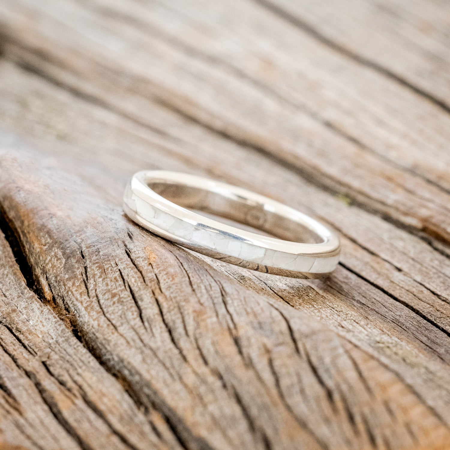 "ETERNA" - MOTHER OF PEARL WEDDING BAND-7