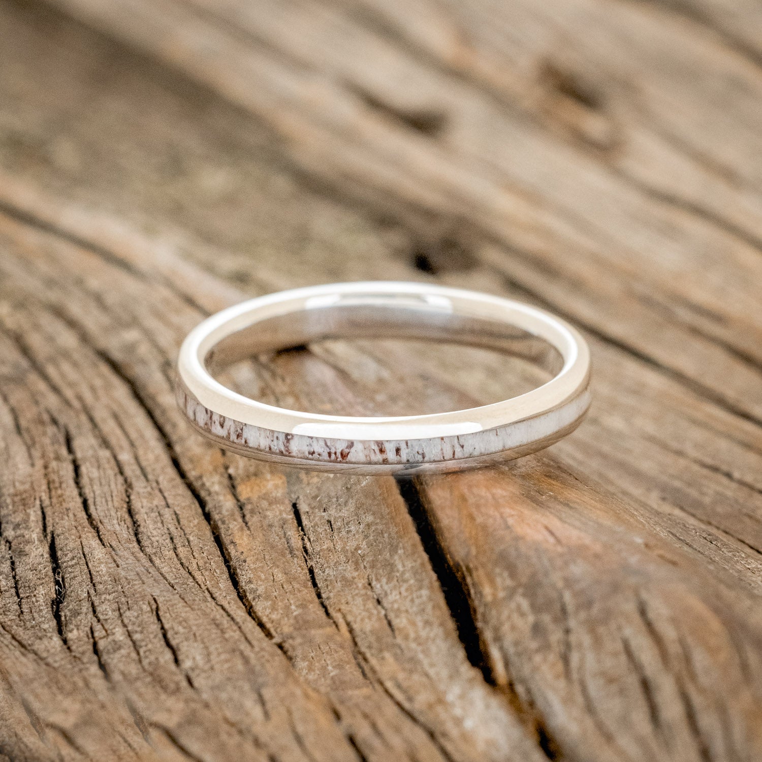 "RAINIER" - MATCHING SET OF ANTLER WEDDING BANDS-28