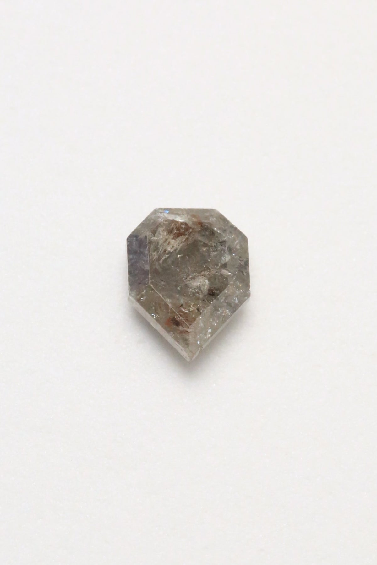 2.84ct 7.88 x 10.54 x 4.09mm DOUBLE CUT SHIELD SALT & PEPPER DIAMOND-2