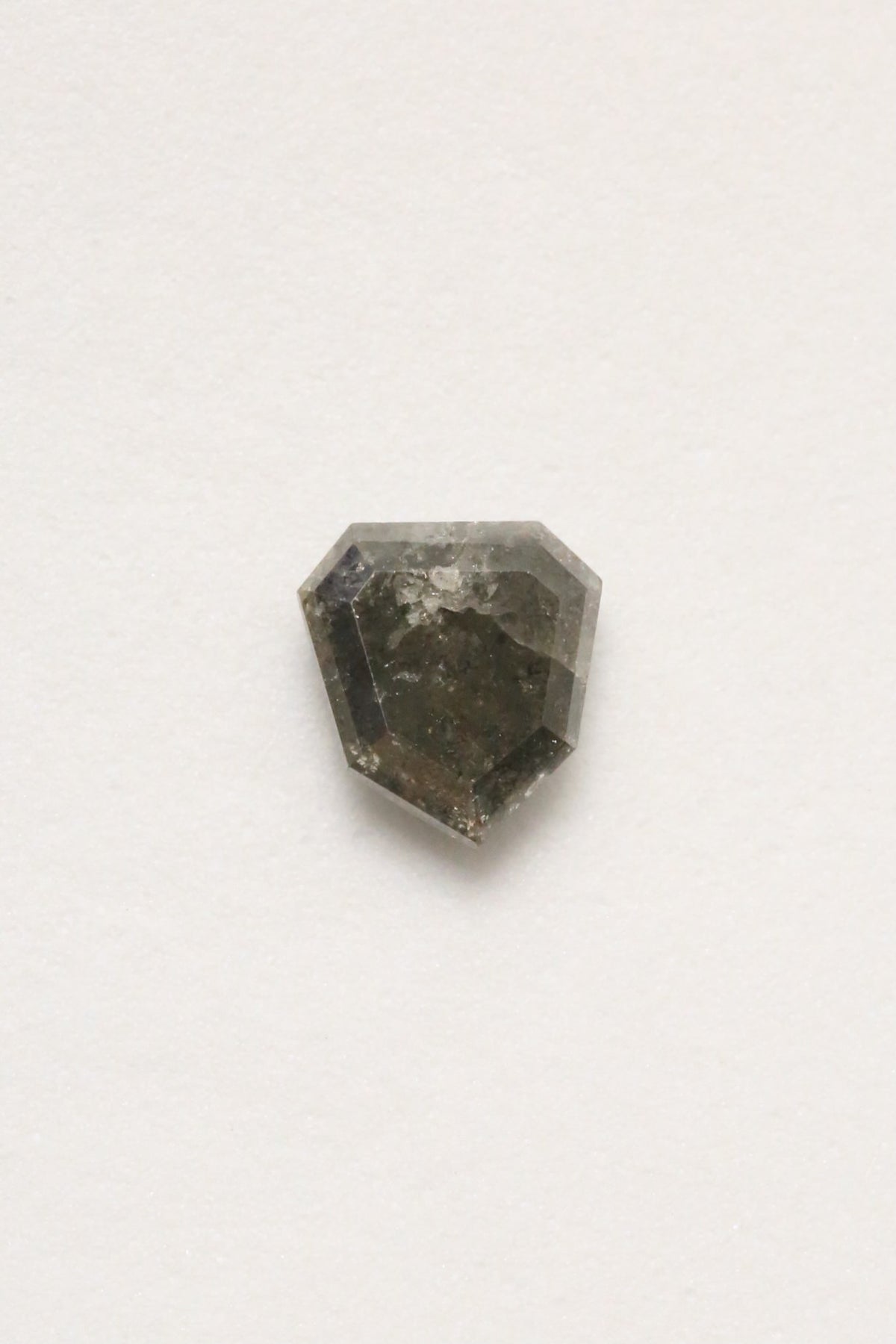 2.78ct 8.61 x 9.36 x 4.31mm DOUBLE CUT SHIELD SALT & PEPPER DIAMOND-2