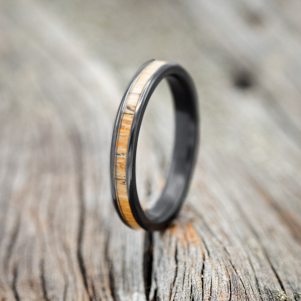 "VERTIGO" - MATCHING SPALTED MAPLE WEDDING BANDS-10