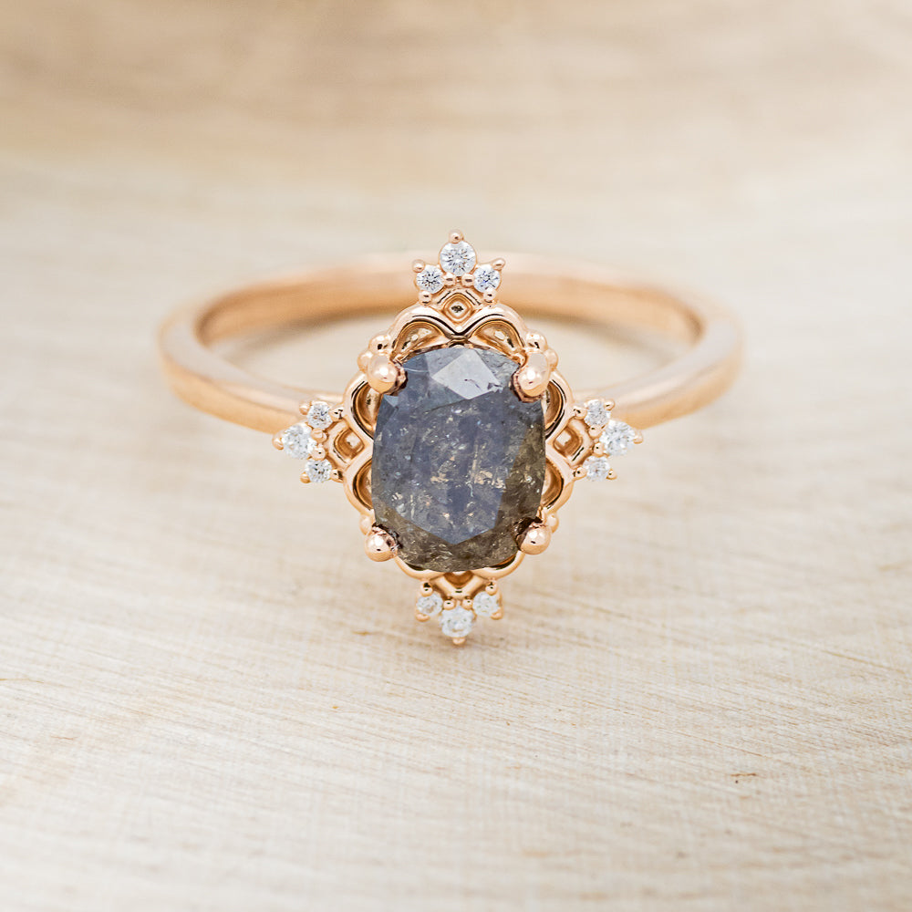 "TREVA" - ENGAGEMENT RING WITH DIAMOND ACCENTS - MOUNTING ONLY - SELECT YOUR OWN STONE-4