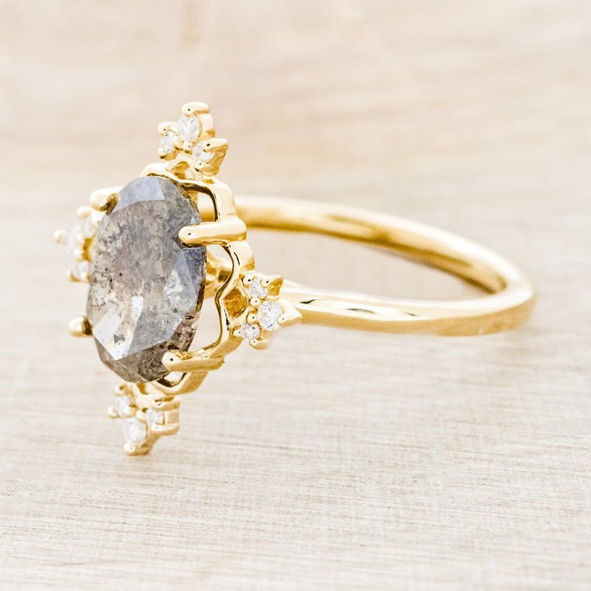 "TREVA" - ENGAGEMENT RING WITH DIAMOND ACCENTS - MOUNTING ONLY - SELECT YOUR OWN STONE-9