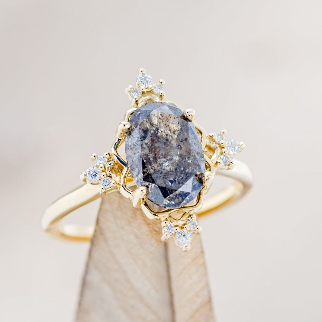 "TREVA" - ENGAGEMENT RING WITH DIAMOND ACCENTS - MOUNTING ONLY - SELECT YOUR OWN STONE-7