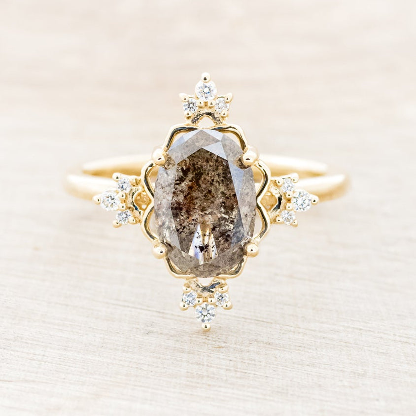 "TREVA" - ENGAGEMENT RING WITH DIAMOND ACCENTS - MOUNTING ONLY - SELECT YOUR OWN STONE-10