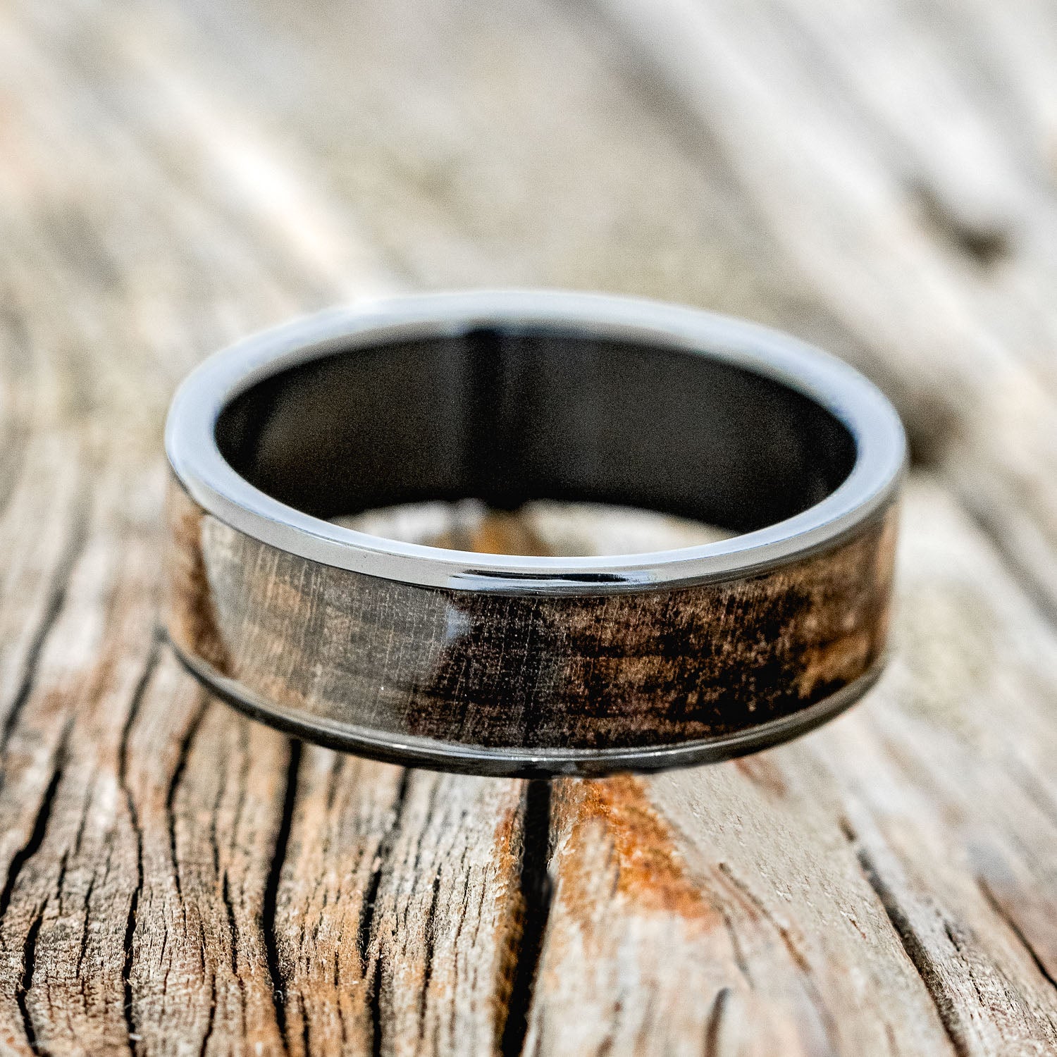 "RAINIER" - DARK MAPLE WOOD WEDDING RING-9