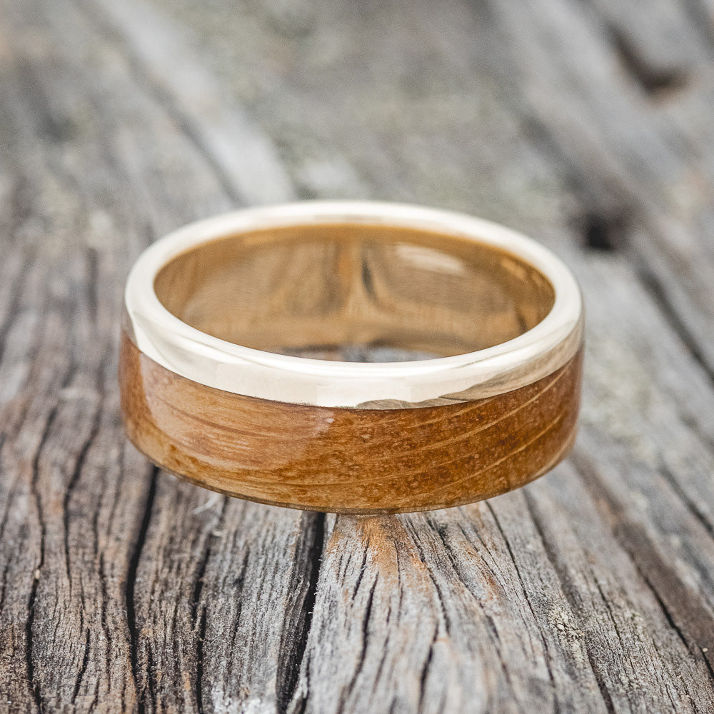 "EZRA" - WHISKEY BARREL OAK WEDDING BAND-23