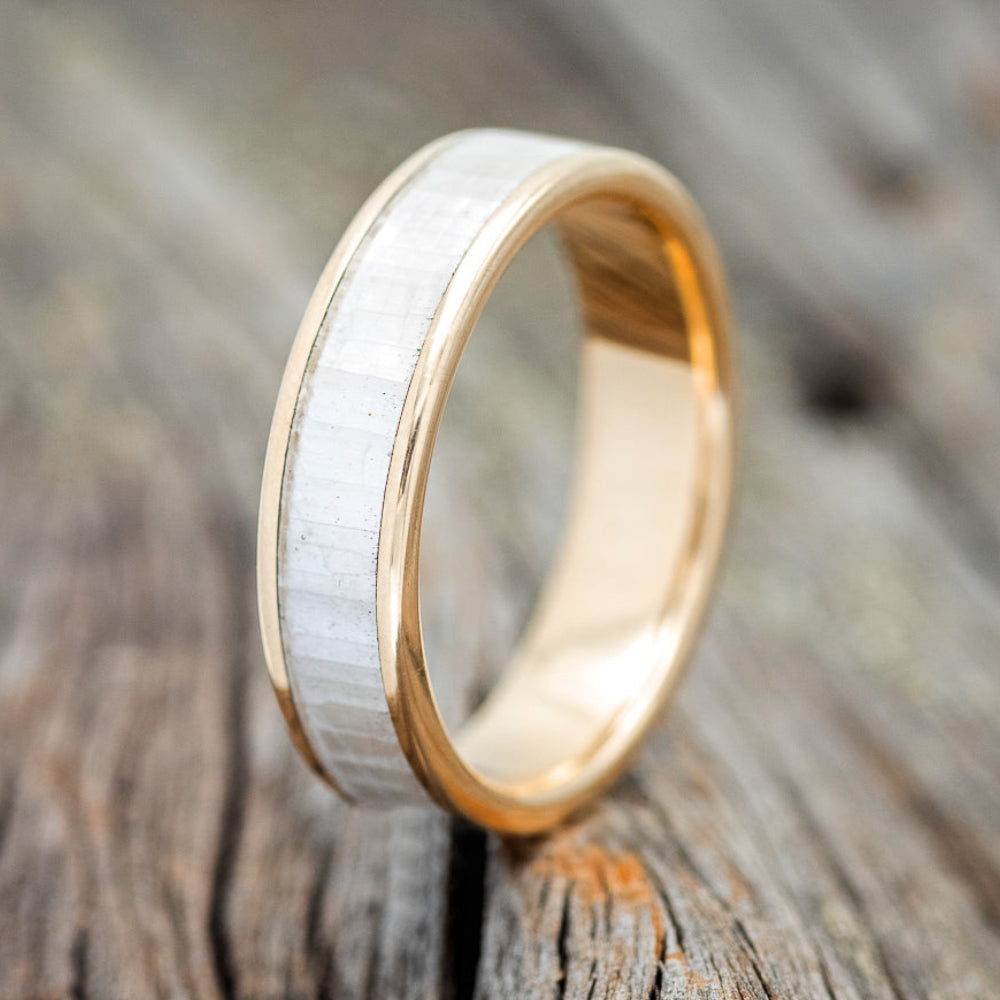 "RAINIER" - MOTHER OF PEARL WEDDING RING-4