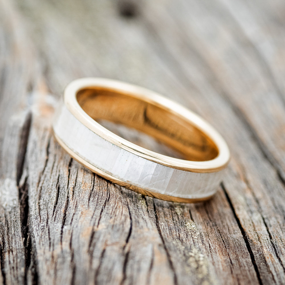 "RAINIER" - MOTHER OF PEARL WEDDING RING-5