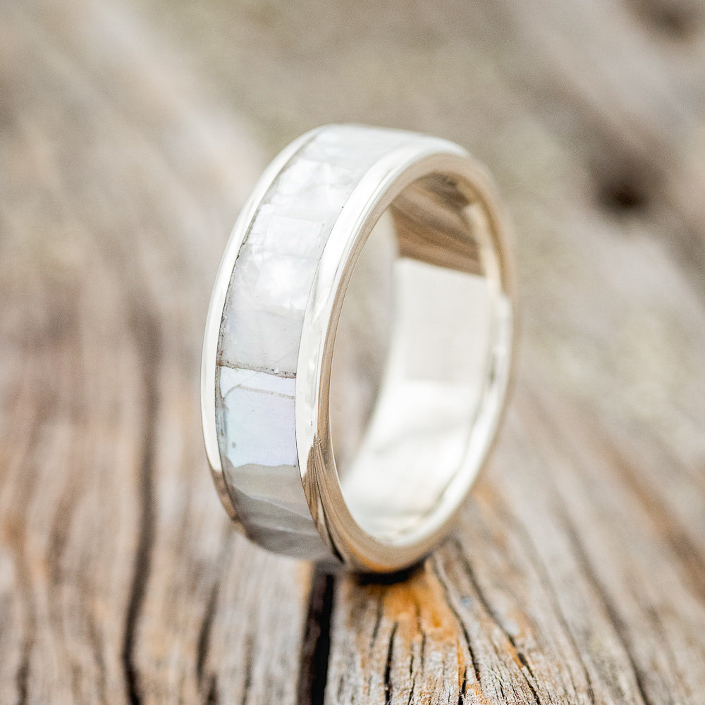 "RAINIER" - MOTHER OF PEARL WEDDING RING-7