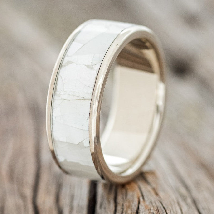 "RAINIER" - MOTHER OF PEARL WEDDING RING-1