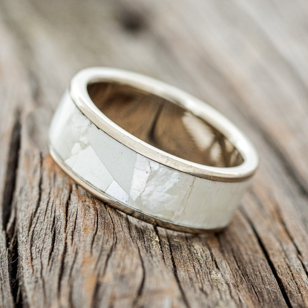 "RAINIER" - MOTHER OF PEARL WEDDING RING-2