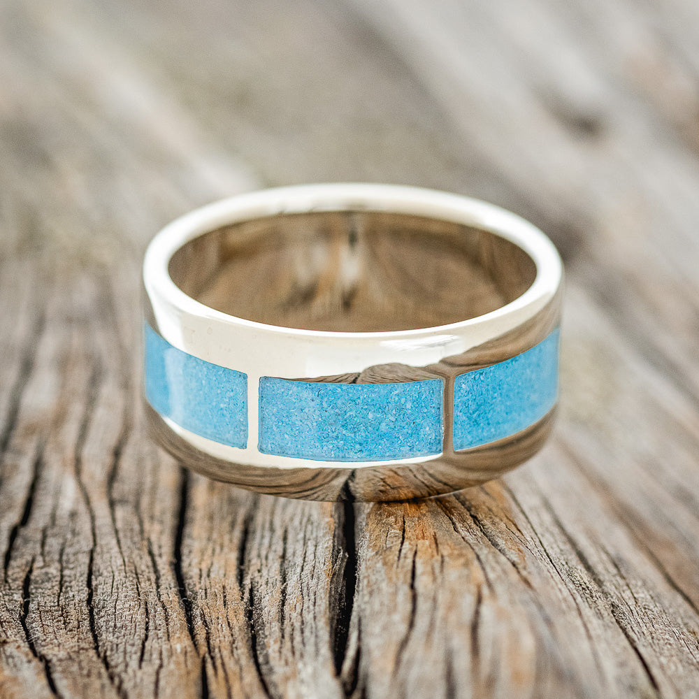 "THOR" - TURQUOISE WEDDING RING FEATURING A 14K GOLD BAND-7