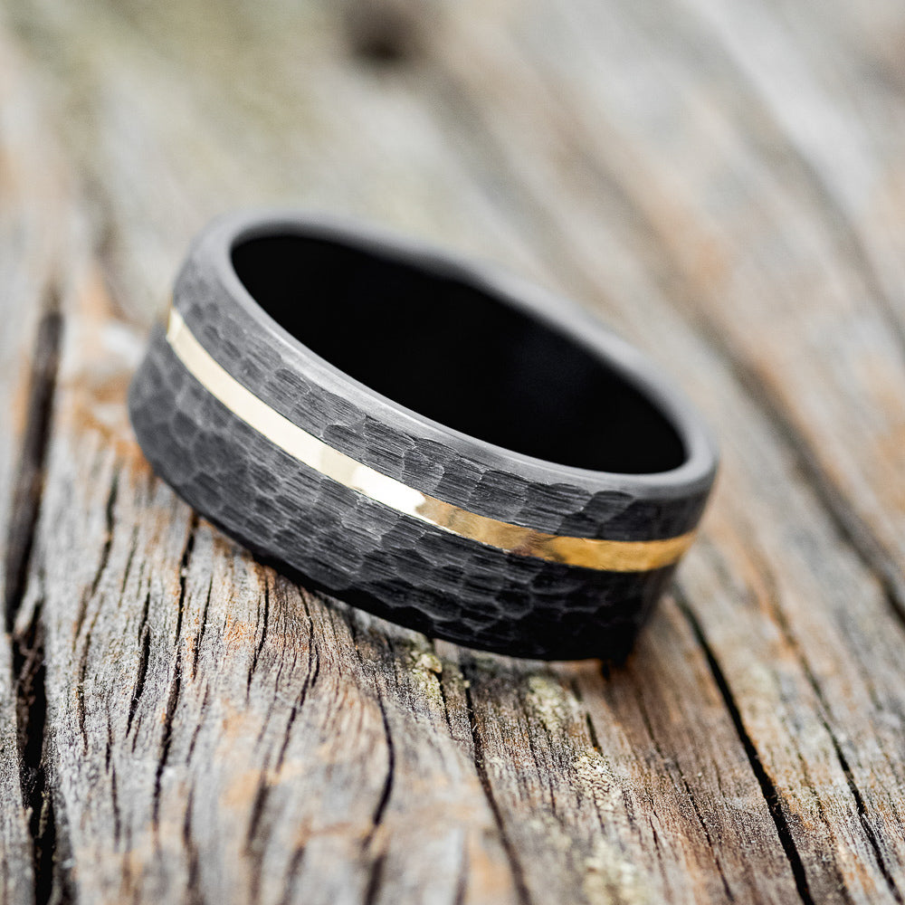 14K GOLD INLAY WEDDING RING-2