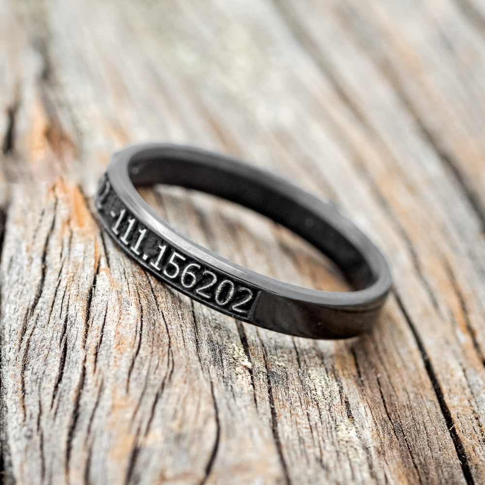 "PATH FINDER" - CUSTOM EMBOSSED COORDINATES STACKING BAND-2