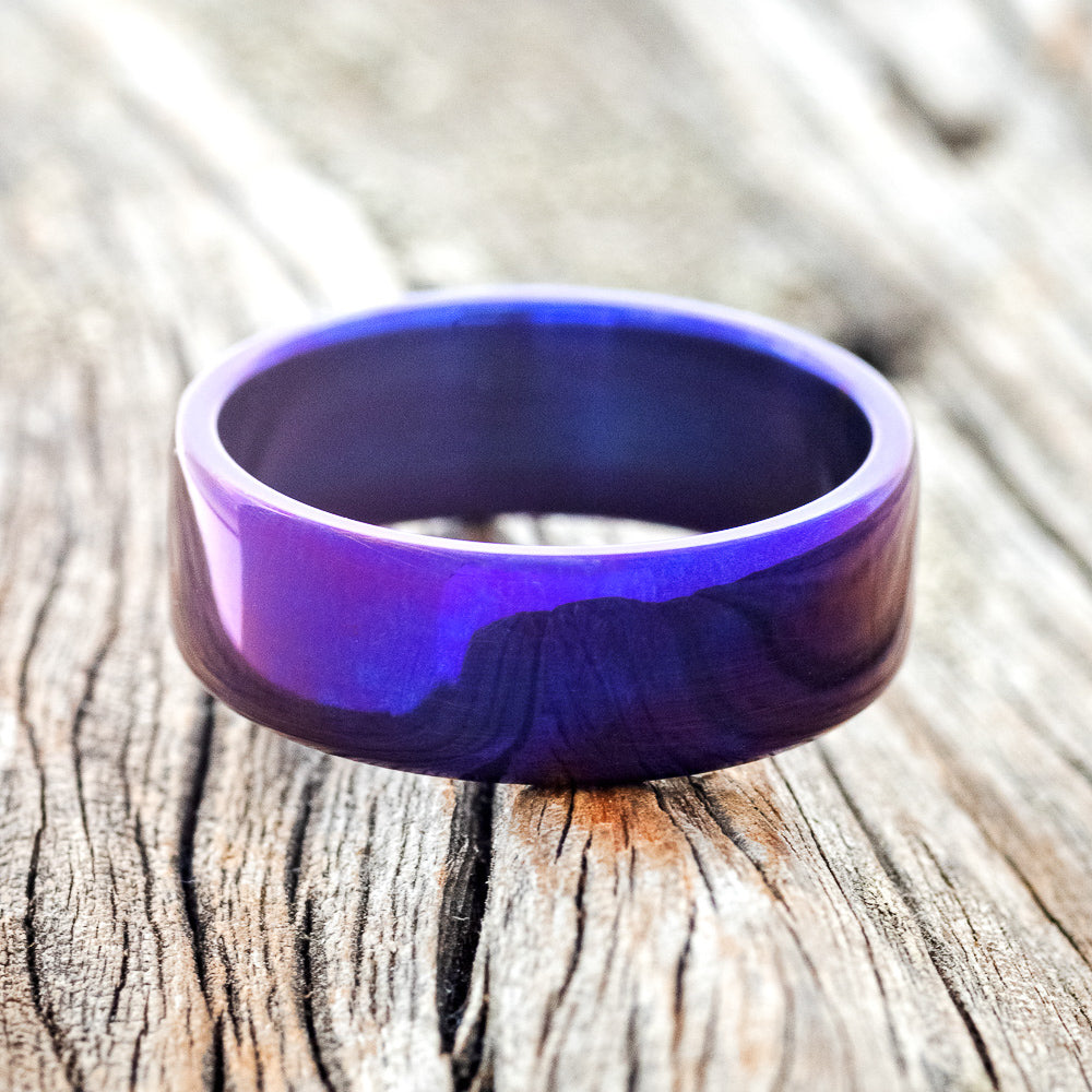 FIRE-TREATED TITANIUM WEDDING BAND - READY TO SHIP-3