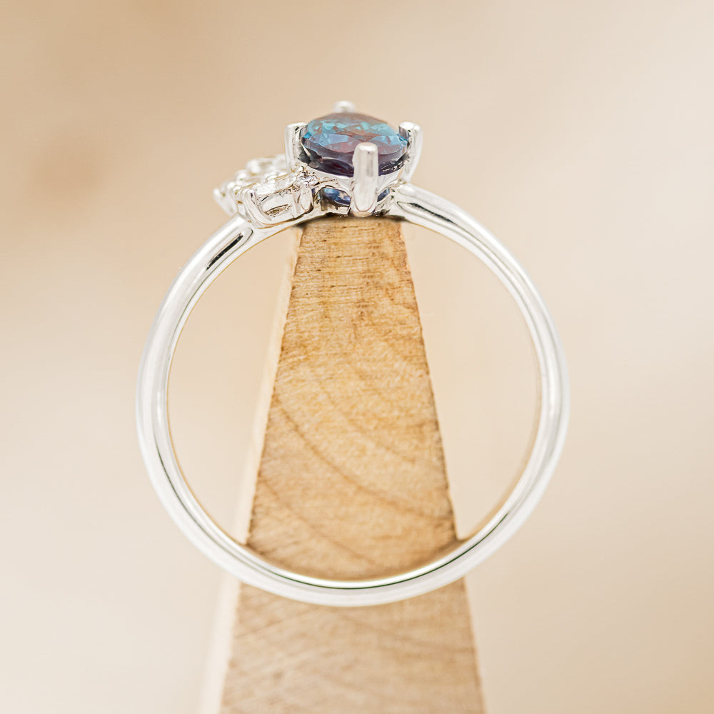 "AVERY" - MARQUISE LAB-GROWN ALEXANDRITE ENGAGEMENT RING WITH DIAMOND ACCENTS-6