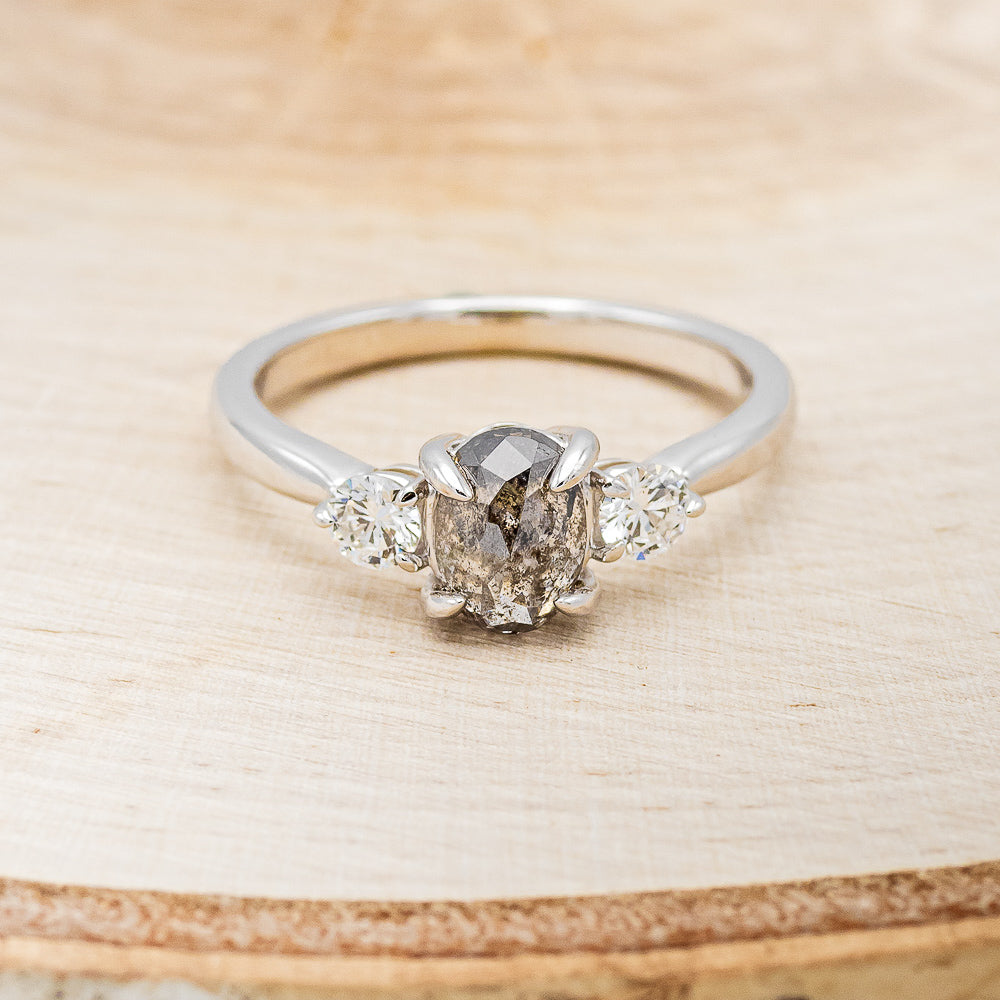 "NAYA" - ENGAGEMENT RING WITH DIAMOND ACCENTS - MOUNTING ONLY - SELECT YOUR OWN STONE-4