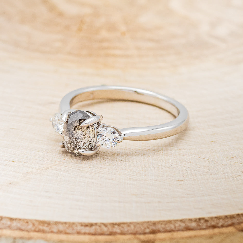 "NAYA" - ENGAGEMENT RING WITH DIAMOND ACCENTS - MOUNTING ONLY - SELECT YOUR OWN STONE-3