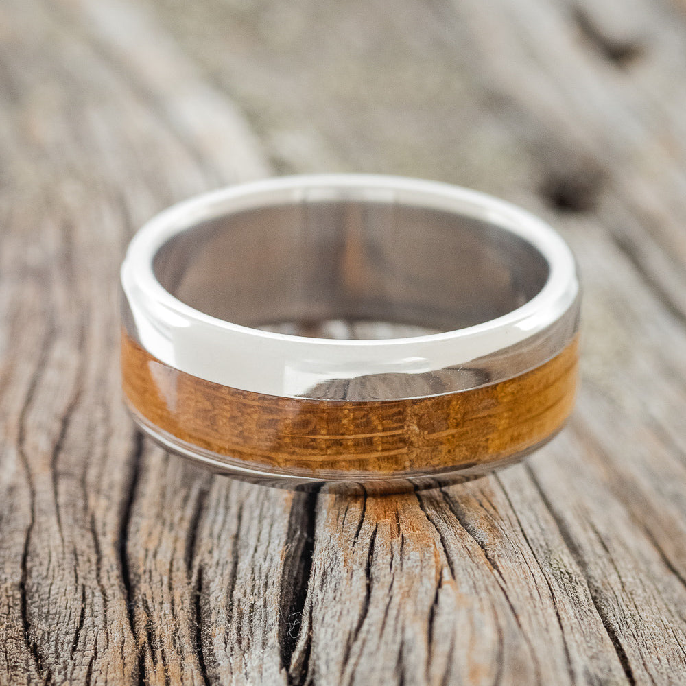 "TANNER" - WHISKEY BARREL OAK WEDDING BAND - READY TO SHIP-3