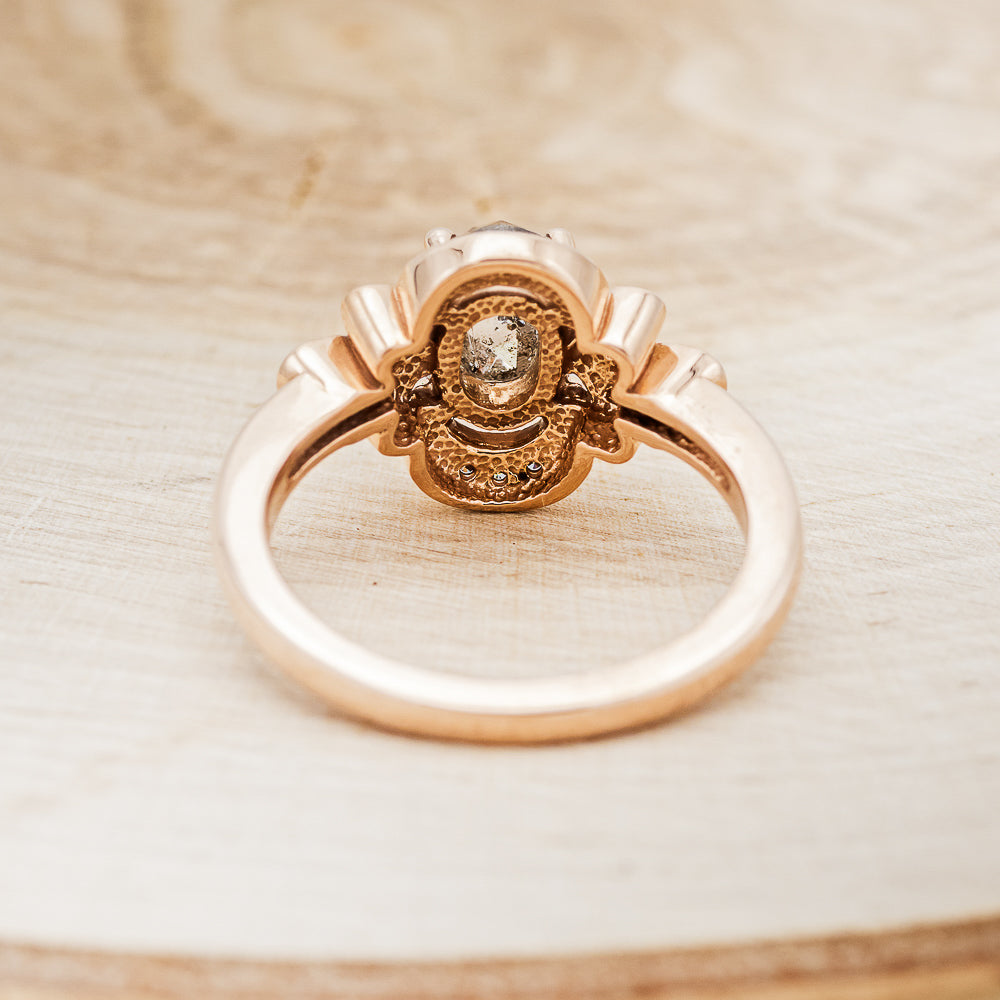 "NORA" - ENGAGEMENT RING WITH DIAMOND ACCENTS - MOUNTING ONLY - SELECT YOUR OWN STONE-5