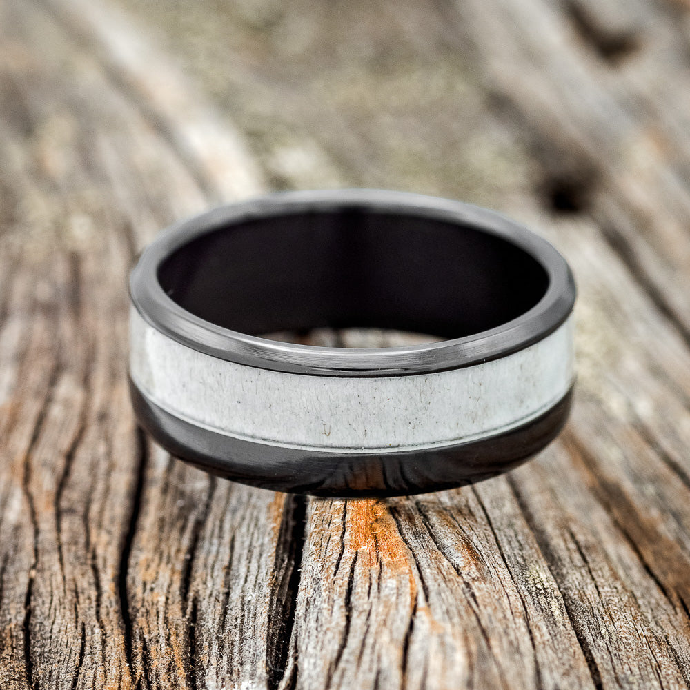 "TANNER" - ELK ANTLER WEDDING RING-3