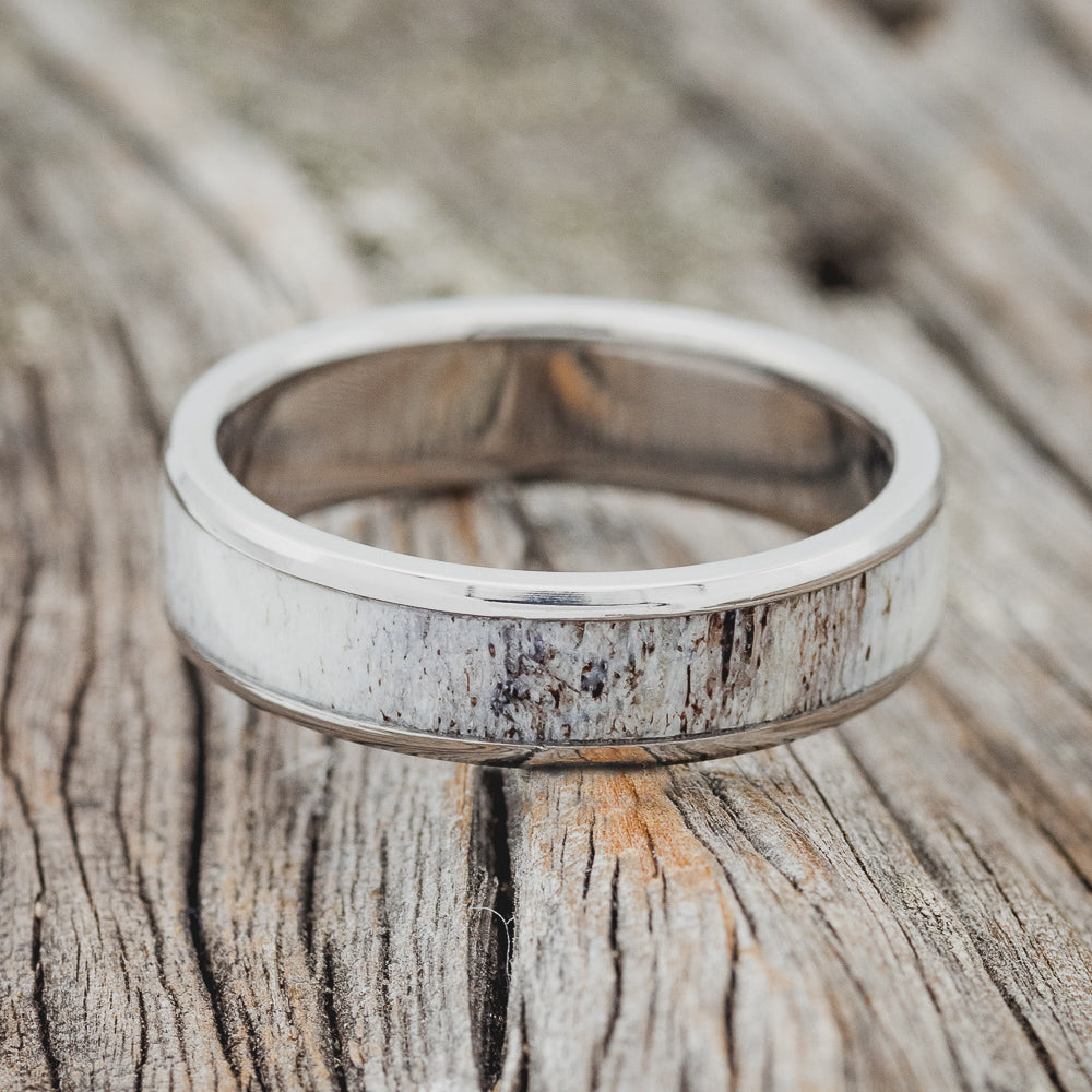 "RAINIER" - ELK ANTLER WEDDING BAND-3