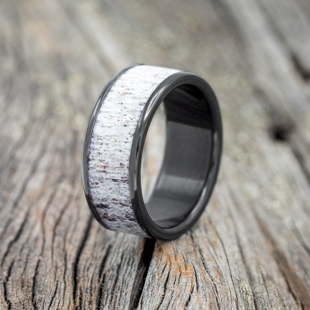 "RAINIER" - ANTLER WEDDING BAND - READY TO SHIP-4