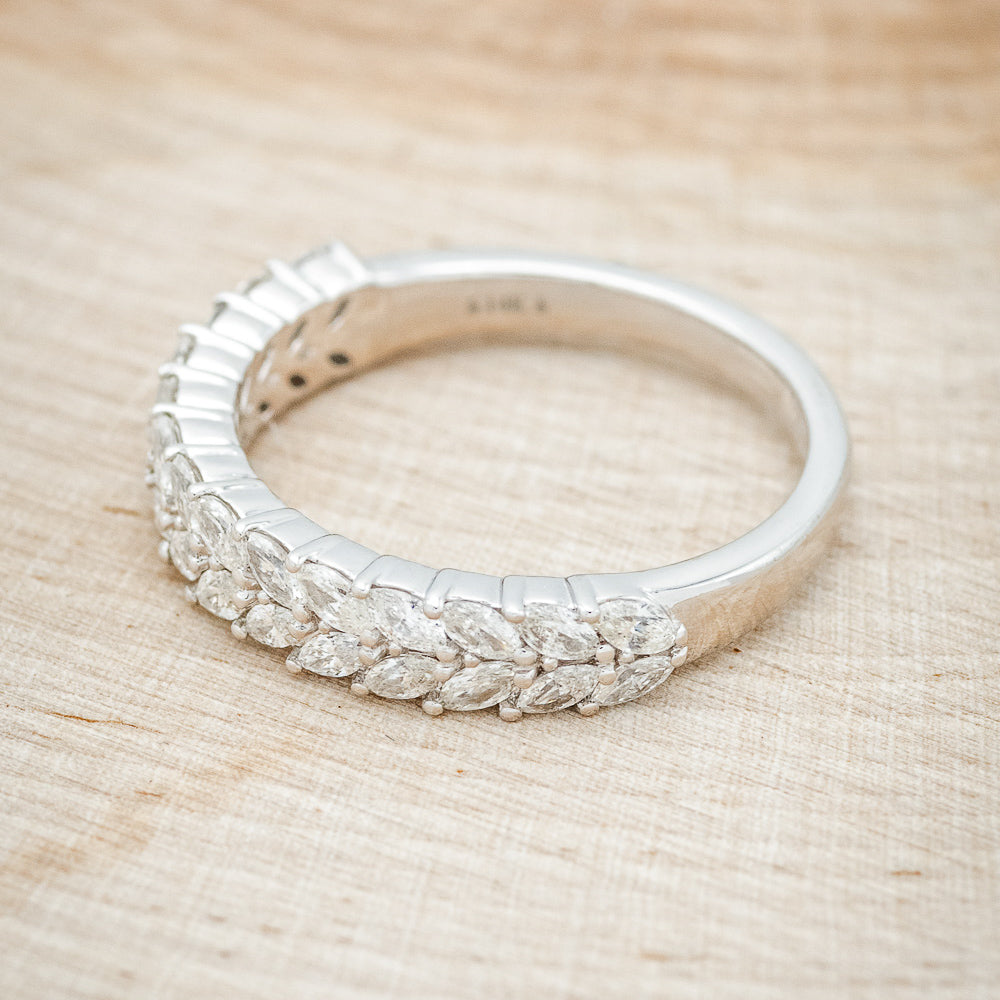 "ESMEREE" - MARQUISE DIAMOND STACKING WEDDING BAND-9