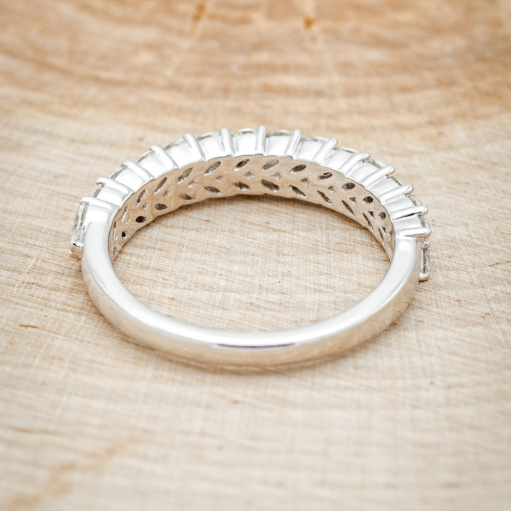 "ESMEREE" - MARQUISE DIAMOND STACKING WEDDING BAND-12