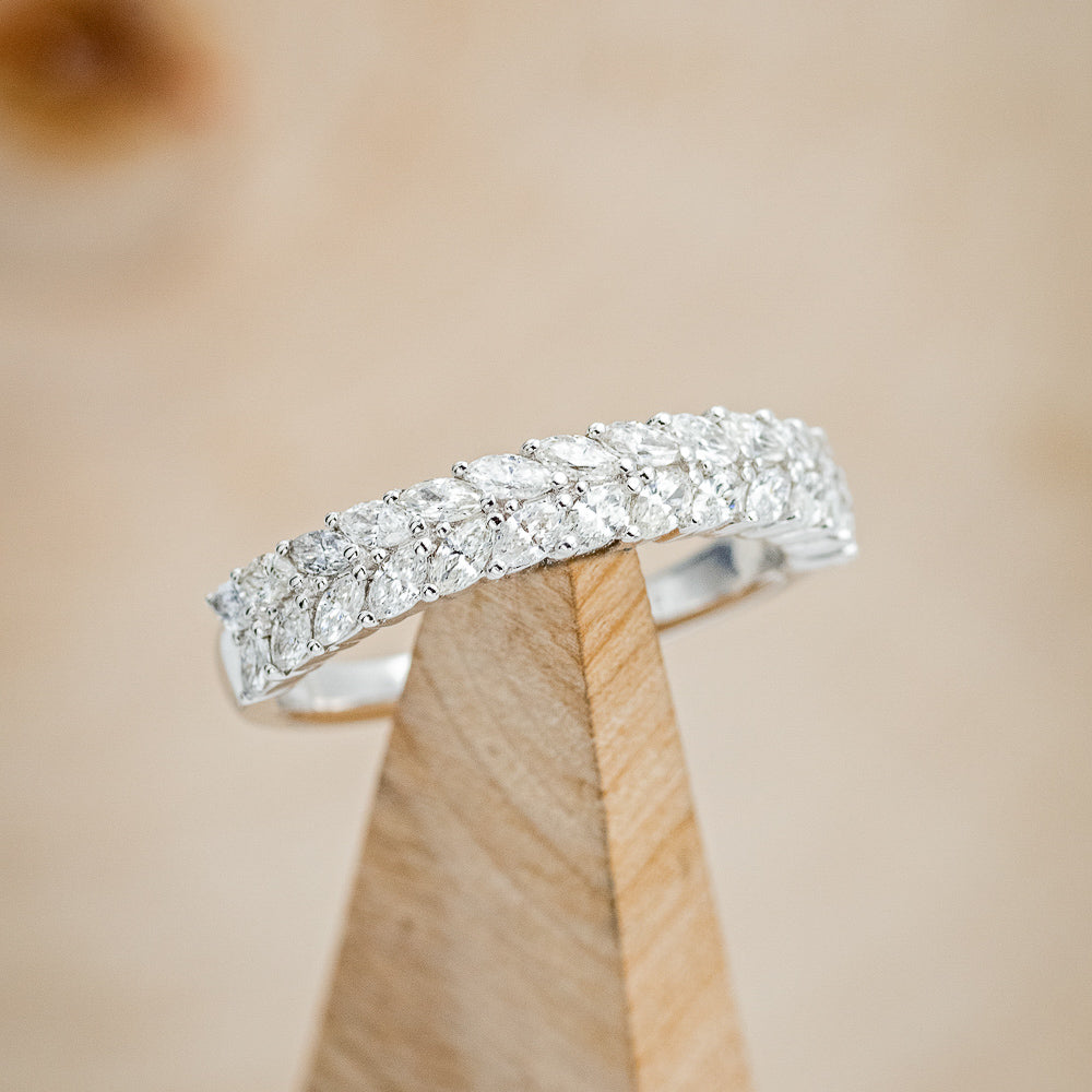 "ESMEREE" - MARQUISE DIAMOND STACKING WEDDING BAND-7